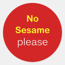 L2 - Food Request ~ NO SESAME PLEASE. Stickers