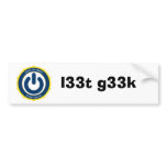 l33t g33k bumper stickers
