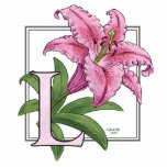 L for Lily Flower Monogram Photo Sculptures