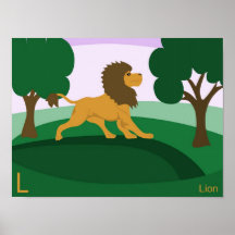 L for Lion Poster