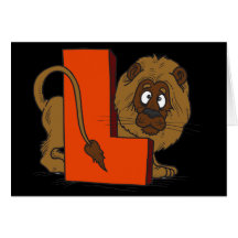 L Is for Lion Greeting Card