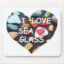 l LOVE SEA GLASS Mouse Pad