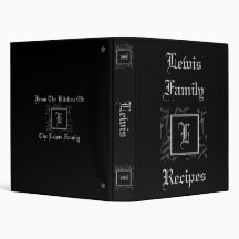 L Monogram Recipe Book Binders