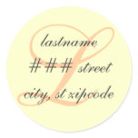 L monogram return address label stickers