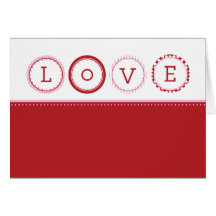 L.O.V.E. -  Red & Pink Greeting Cards