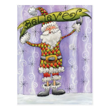 La bande dessinée croient en père noël ! Joyeux No Carte Postale