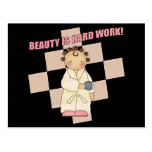 La beauté est dur labeur carte postale