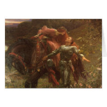 La Belle Dame sans Merci by Sir Frank Dicksee Greeting Cards