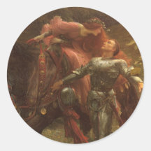 La Belle Dame sans Merci by Sir Frank Dicksee Round Stickers