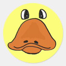 La BG autocollant hilare de visage de canard de ba