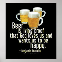 La bière est preuve (Franklin) Posters