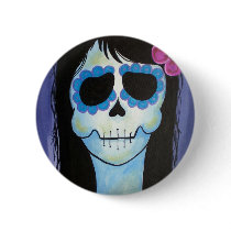 La Bleue Verte Pinback Buttons