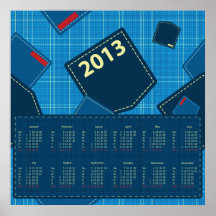 La blue-jean empoche le calendrier 2013 posters