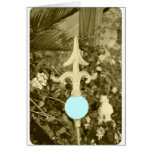 La boule bleue de jardin cartes de vœux