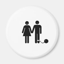 La "boule et" le marié enchaîné aimants