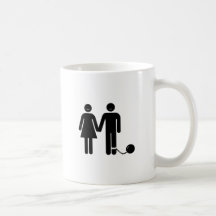 La "boule et" le marié enchaîné mug à café