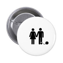 La "boule et" le marié enchaîné pin's avec agrafe