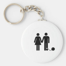 La "boule et" le marié enchaîné porte-clef
