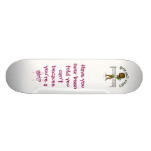 La boxe des femmes foncées skateboards personnalisés