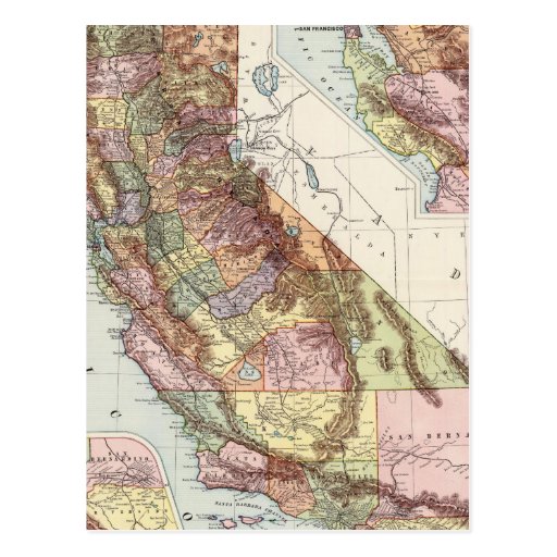 La Californie 8 Cartes Postales