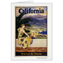 La Californie cet été. Voyage par chemin de fer Carte De Vœux