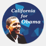 La Californie pour Obama 2008 Adhésifs Ronds