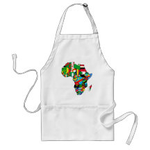 La carte africaine des drapeaux de l'Afrique dans  Tabliers