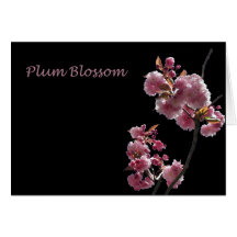 La carte, "prune pourpre fleurit "
