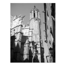 La Catedral Gargoyles Postcard (Barcelona, Spain)
