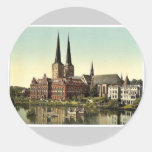 La cathédrale et le musée, Lübeck, Allemagne Pho r Autocollants Ronds