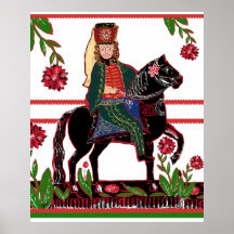 La cavalerie hongroise d'art populaire de hussard  affiches