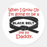 La ceinture noire de KARATÉ aiment mon papa 1 Autocollants