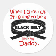 La ceinture noire de KARATÉ aiment mon papa 1 Autocollants