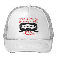 La ceinture noire de KARATÉ aiment mon papa 1 Casquettes