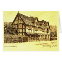 La Chambre Stratford de Shakespeare sur Avon Carte De Vœux