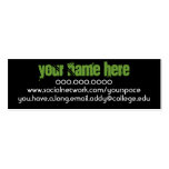 La Chanteuse IV Personal Contact Card Business Card Template