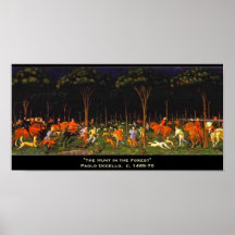 "La chasse dans la forêt " Affiches
