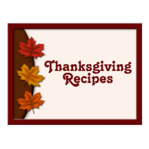 La chute laisse des cartes de recette de thanksgiv carte postale