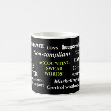 La comptabilité jurent des mots ! ! mugs à café