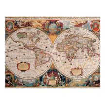La conception antique vintage de carte de Vieux Mo Cartes Postales
