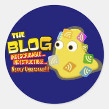 La conception sociale de goutte de blog autocollant rond