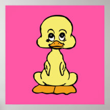 La copie de toile de canard de bébé de bande dessi affiches