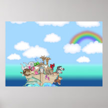 La crèche murale de bébé d'affiche de mur d'arche 