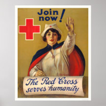 La Croix-Rouge sert l'humanité - joignez maintenan Poster