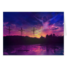 La crucifixion du Jésus-Christ sur la croix Carte De Vœux