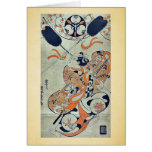 La danse de lance par Torii, Kiyonobu Ukiyoe Carte