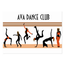 La danse déplace le carte de visite