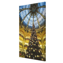 La Fayette de Galeries à Noël, Paris, France Toile Tendue