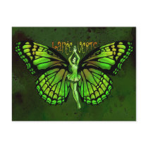 La Fee Verte With Wings Outspread Postcard