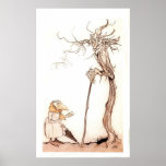 La femme d'oiseau et l'arbre - affiche